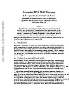 Automated DNA Motif Discovery