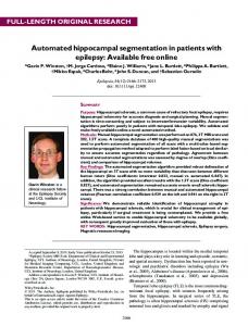 Automated hippocampal segmentation in ... - Wiley Online Library