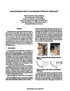 Automated Segmentation of Archaeological Profiles for Classification