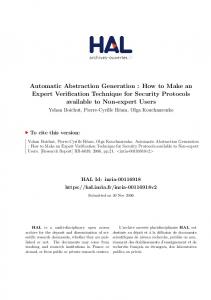 Automatic Abstraction Generation : How to Make an