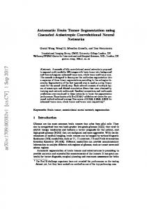 Automatic Brain Tumor Segmentation using Cascaded Anisotropic ...