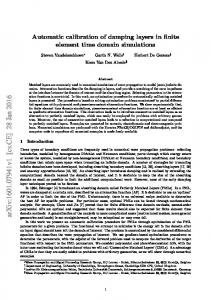 Automatic calibration of damping layers in finite element time domain ...