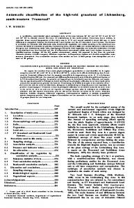 Automatic classification of the highveld grassland of ... - Bothalia