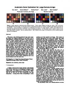 Automatic Color Calibration for Large Camera Arrays