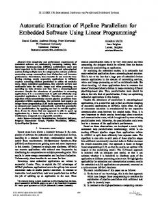 Automatic Extraction of Pipeline Parallelism for Embedded Software