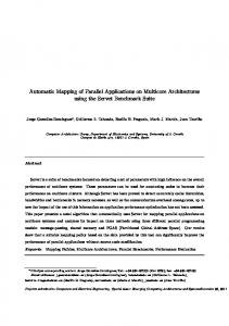 Automatic Mapping of Parallel Applications on Multicore ... - GAC-UDC