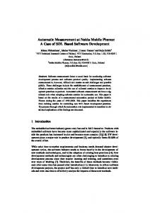 Automatic Measurement at Nokia Mobile Phones ... - Semantic Scholar