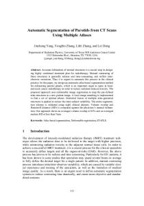 Automatic Segmentation of Parotids from CT Scans Using Multiple