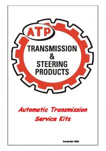 Automatic Transmission Service Kits