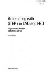 Automating with STEP7 in LAD and FBD