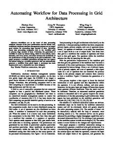 Automating Workflow for Data Processing in Grid ... - CiteSeerX