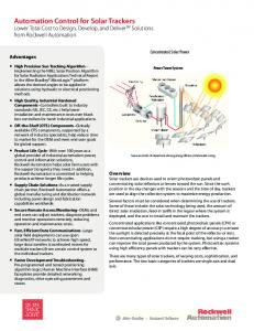 Automation Control for Solar Trackers