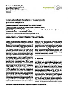 Automation of soil flux chamber measurements - Biogeosciences