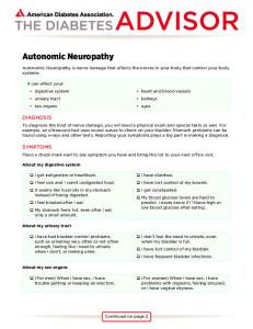 Autonomic Neuropathy