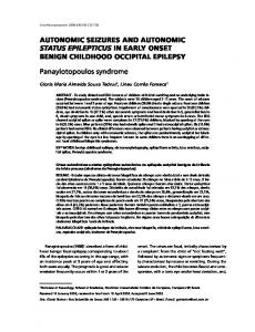 AUTONOMIC SEIZURES AND AUTONOMIC STATUS EPILEPTICUS ...