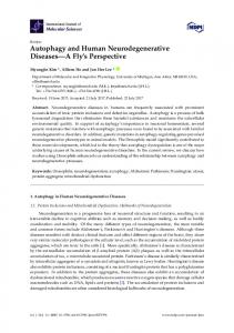 Autophagy and Human Neurodegenerative