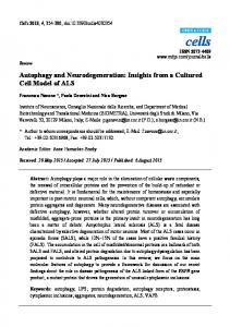 Autophagy and Neurodegeneration - MDPI