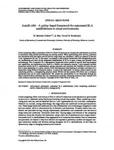 AutoSLAM A policybased framework for automated SLA establishment ...