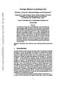 Average distance in growing trees