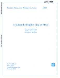 Avoiding the Fragility Trap in Africa