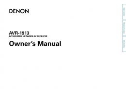 AVR - 1913 Owners Manual - Denon