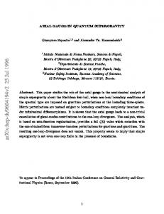 Axial Gauge in Quantum Supergravity