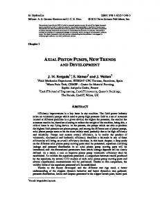 axial piston pumps, new trends