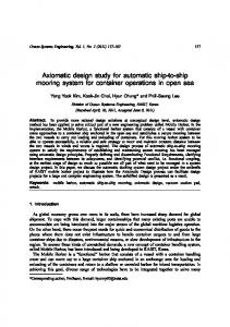 Axiomatic design study for automatic ship-to-ship mooring ... - CiteSeerX