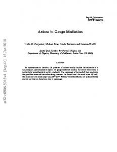 Axions in Gauge Mediation