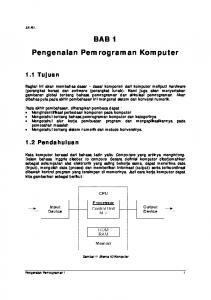 BAB 1 Pengenalan Pemrograman Komputer