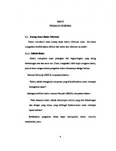 BAB II TINJAUAN PUSTAKA 2.1. Konsep Dasar Sistem Informasi ...