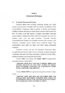 BAB II TINJAUAN PUSTAKA - Widyatama Repository Home