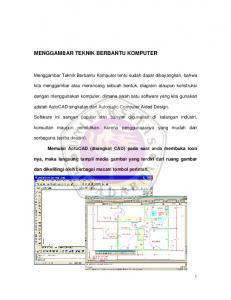 Bab1 Teknik Pemakaiana AUTOCAD Untuk Teknik Mesin