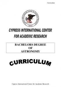 bachelors degree of astronomy