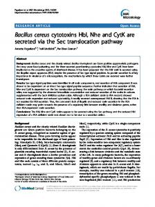 Bacillus cereus - BioMedSearch