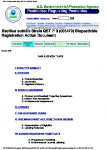 Bacillus subtilis Strain QST 713