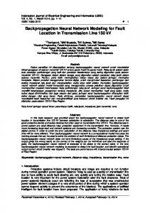 Backpropagation Neural Network Modeling for Fault ...