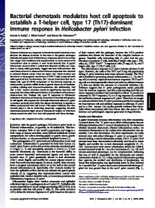 Bacterial chemotaxis modulates host cell ... - Semantic Scholar