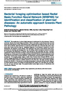 Bacterial foraging optimization based Radial Basis Function Neural