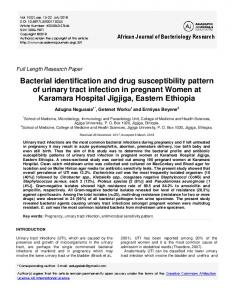 Bacterial identification and drug susceptibility ... - Academic Journals