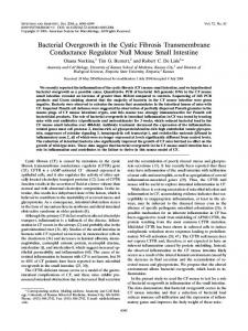 Bacterial Overgrowth in the Cystic Fibrosis Transmembrane ...