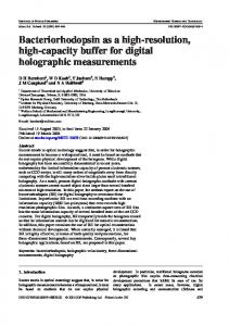 Bacteriorhodopsin as a high-resolution, high-capacity buffer for digital ...