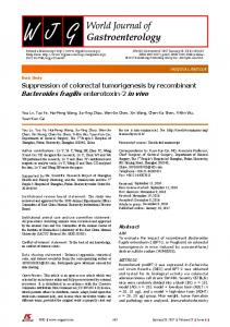 Bacteroides fragilis enterotoxin-2 in vivo