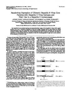 Baculovirus Expression of Chimeric Hepatitis B Virus Core Particles ...