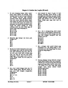 Bagian A: Analisa dan Logika (30 soal)