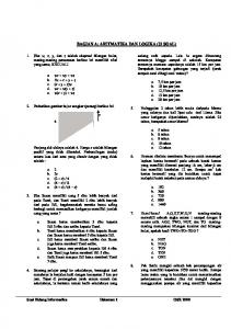BAGIAN A: ARITMATIKA DAN LOGIKA (31 SOAL) - Angelina Veni