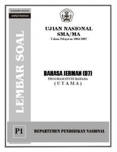 BAHASA JERMAN (D7) - Bank Soal Ujian Nasional