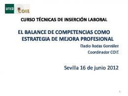 Balance de competencias - UNED