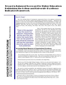 Balanced Scorecard for Higher Education