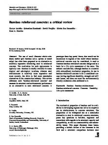 Bamboo reinforced concrete - UZH